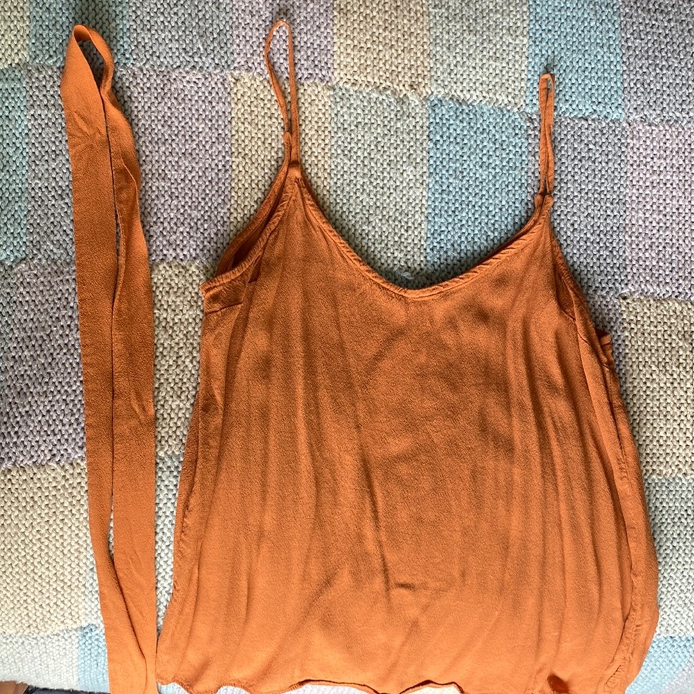 Orange top with matching scarf